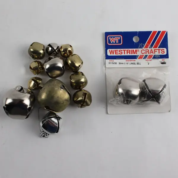 Vintage Mixed Lot of 12 Jingle Bells incl Westrim Crafts 2-Pack Christmas