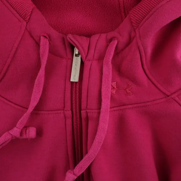 Under Armour Cold Gear Pink Semi-Fitted Zip Up Hoodie Women's L