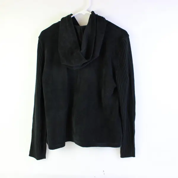 Carolyn Taylor Black Zip-Up Hoodie Women's Medium