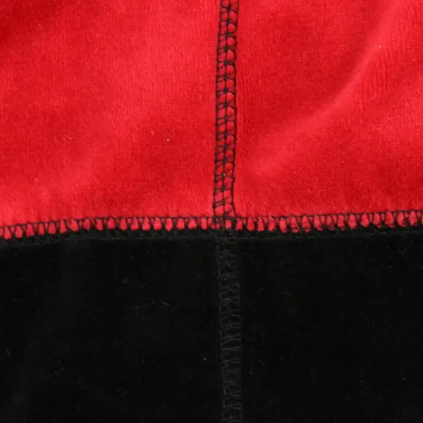 Erika Red and Black Velour Zip-Up Track Jacket Women's PL