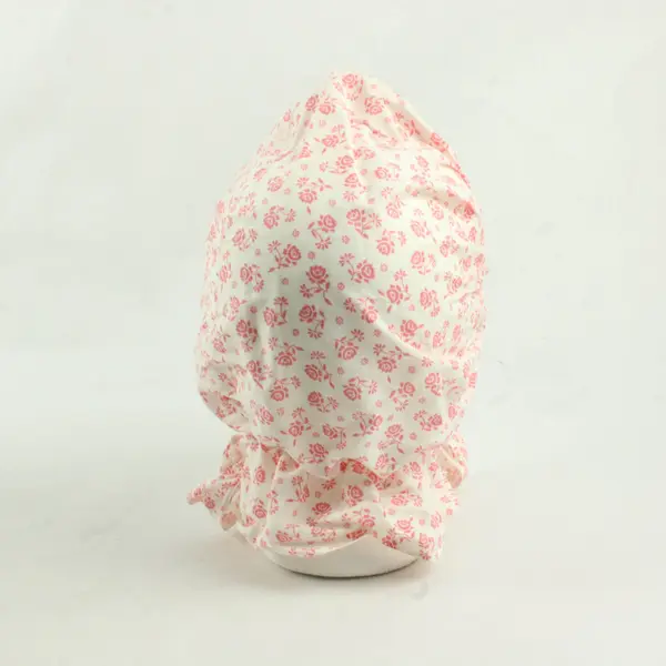 VTG Handmade Pink and White Floral Women's Prairie Style Bonnet One Size