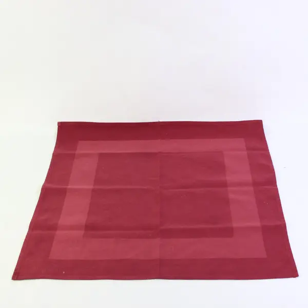 Lot of 3 Burgundy Cloth Linen Napkins 10 x 5.5 in Pre-Owned