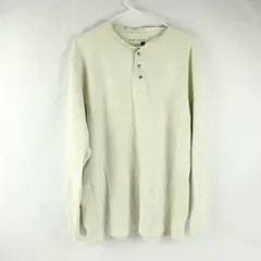 High Sierra Men's L Off-White Waffle Knit Henley Shirt