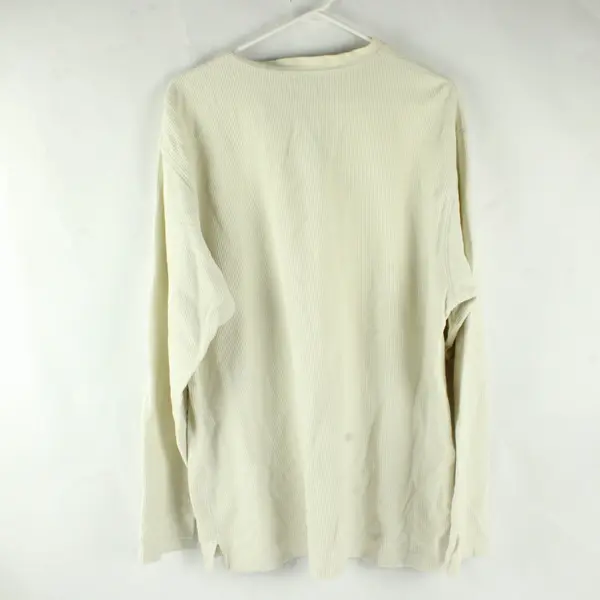 High Sierra Men's L Off-White Waffle Knit Henley Shirt