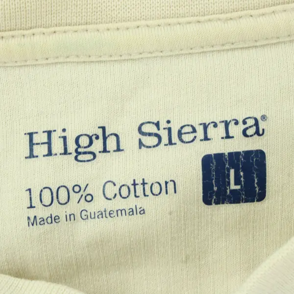 High Sierra Men's L Off-White Waffle Knit Henley Shirt