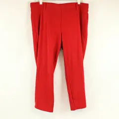 Faded Glory Red Pull-On Cropped Pants Women's XL 16-18