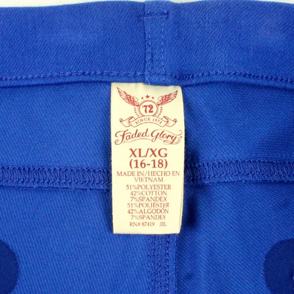 Faded Glory Royal Blue Pull-On Pants Women's XL 16-18