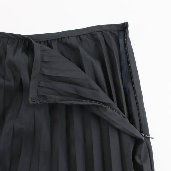 Linda Allard Ellen Tracy Black Pleated Formal Maxi Skirt Size 14