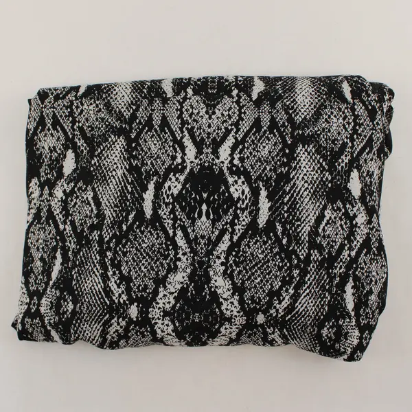 Calvin Klein Women’s L Black/White Snake Print Collared Long Sleeve Blouse