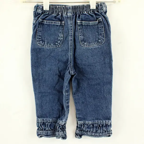 Children's Apparel Network Blue Denim Floral Embroidered Jeans 24M