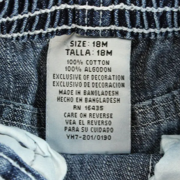 Children's Apparel Network Yellow Floral Applique Denim Jeans Baby Girl's 18M