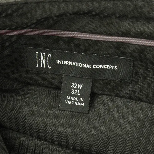 INC International Concepts Gray Straight-Leg Dress Pants 32x32