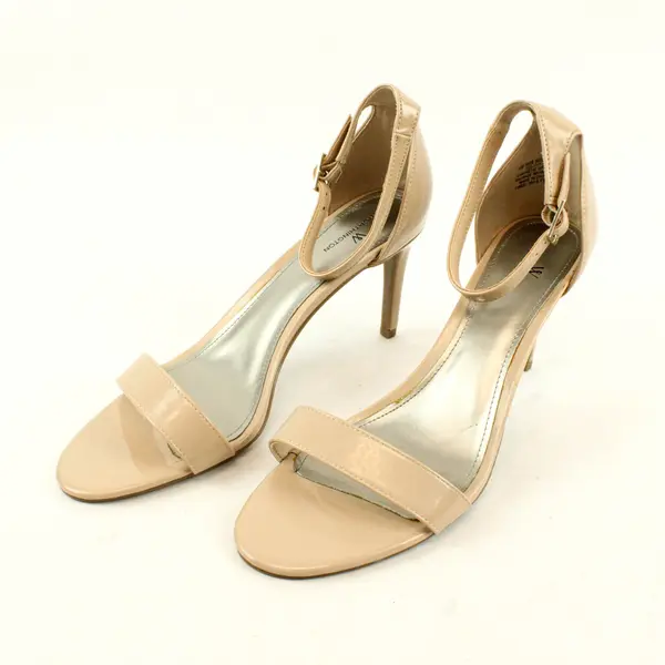 Worthington Beige Faux Leather Open-Toe Heels Women's U.S. Size 11