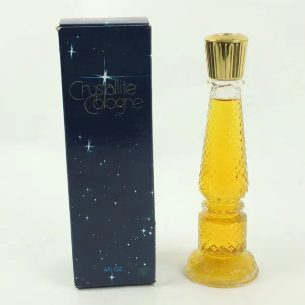 Vintage Avon Crystallite Cologne Unforgettable Candlestick NIB