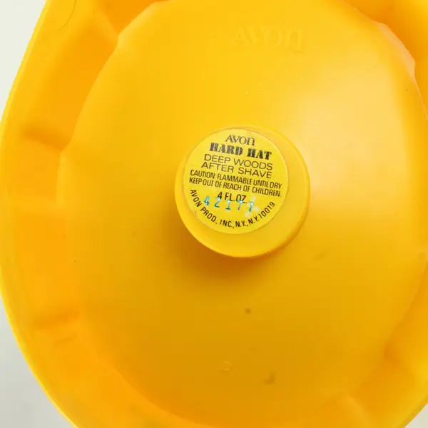 Vintage Avon Foreman Yellow Hard Hat Deep Woods After Shave