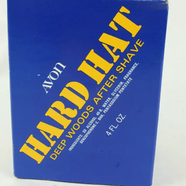 Vintage Avon Foreman Yellow Hard Hat Deep Woods After Shave