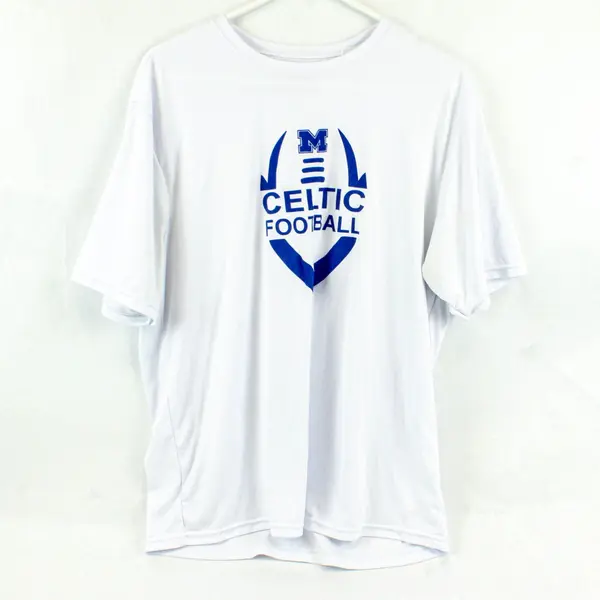 A4 McNary High School Celtics White Activewear T-Shirt Men's Large