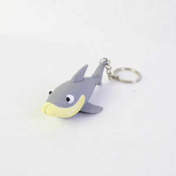 Shark LED Light & Sound Keychain Grey 
