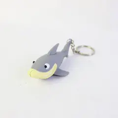 Shark LED Light & Sound Keychain Grey 