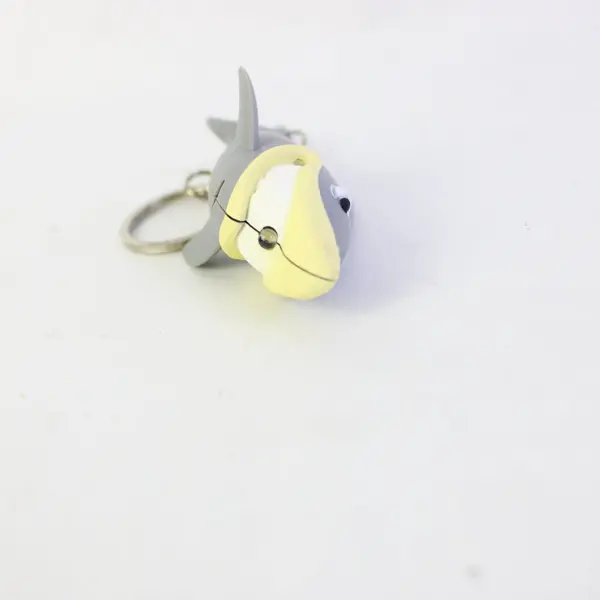 Shark LED Light & Sound Keychain Grey 