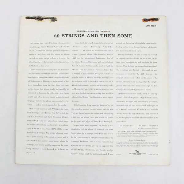 Armengol and His Orchestra - 29 Strings and Then Some 12" Vinyl Record