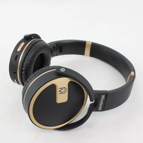CJ Tech XS5 Wireless Bluetooth Headphones Black Gold Used Untested