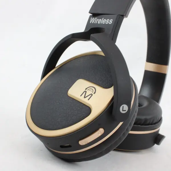 CJ Tech XS5 Wireless Bluetooth Headphones Black Gold Used Untested