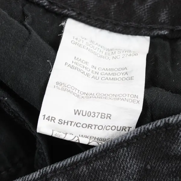 Aura Women's Wrangler Regular Rise Charcoal Black Jeans 14R Short 36'' Waist