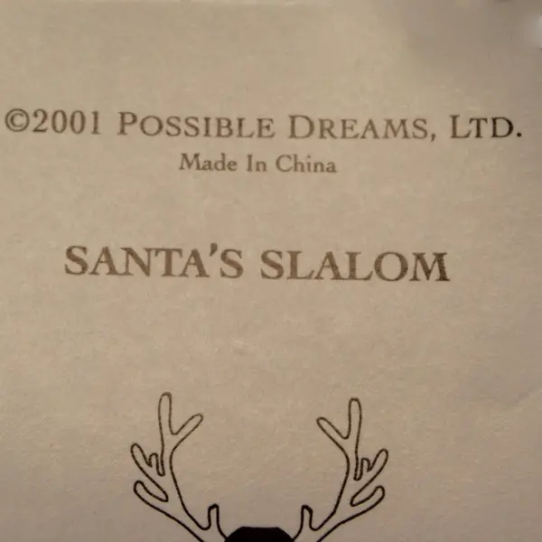 Clothique Santa's Slalom Santa Skier Figurine 2001/2002 New