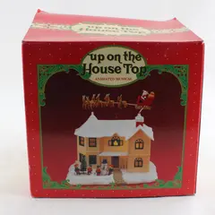 Matrix Industries LTD 1992 Up On The House Top Musical Light Up Village House