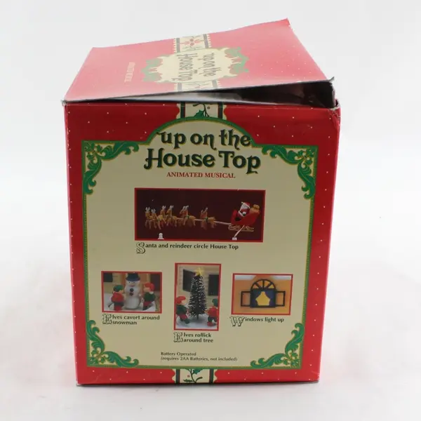 Matrix Industries LTD 1992 Up On The House Top Musical Light Up Village House