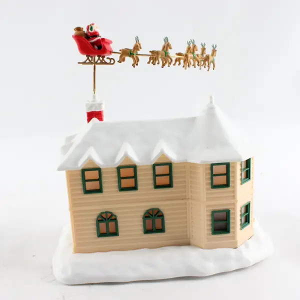 Matrix Industries LTD 1992 Up On The House Top Musical Light Up Village House
