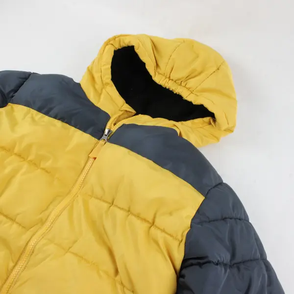 Swiss Tech Gray and Yellow Puffer Jacket Boys' Large 10-12 Husky