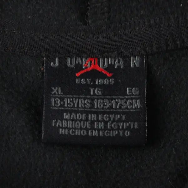 Air Jordan Embroidered Black Activewear Hoodie Boys' XL 13-15 Yrs