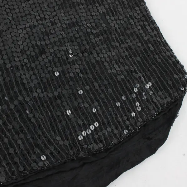 Vintage Spell Bond Sequined Black Cropped Silk Tank Top Women's Medium FLAWED