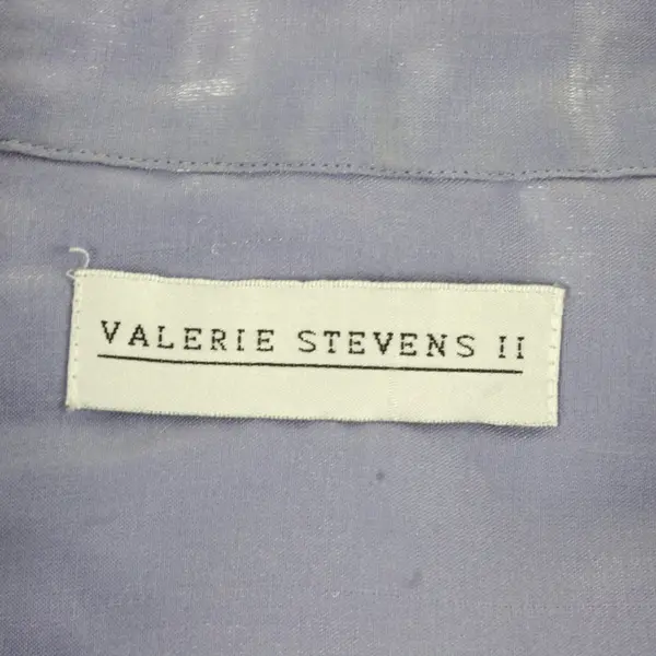 Valerie Stevens II Shimmery Periwinkle Long-Sleeved Button-Up Women's XL