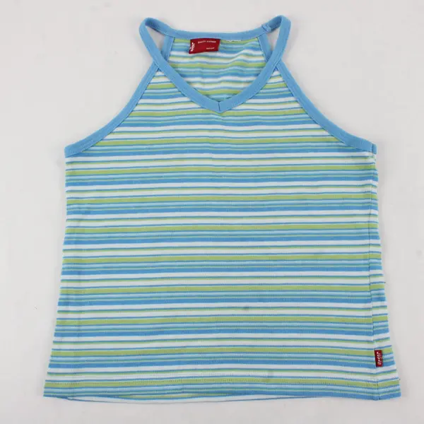 Levi's Blue and Green V-Neck Knit Tank Top Women's XS
