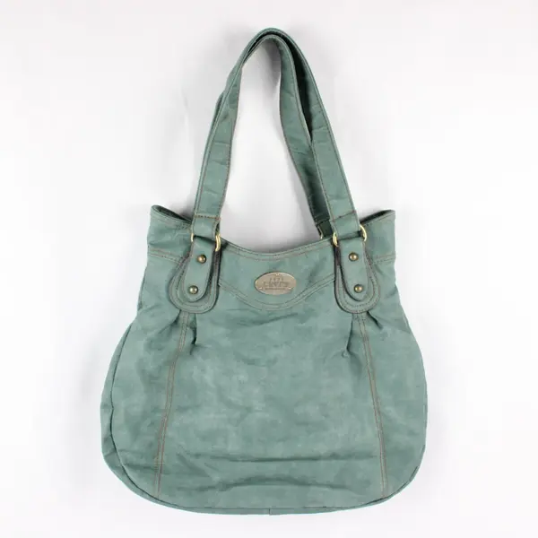Levi's Green Faux Leather Vinyl Slouchy Shoulder Bag Purse