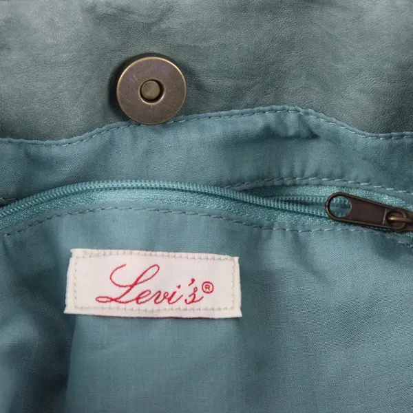 Levi's Green Faux Leather Vinyl Slouchy Shoulder Bag Purse