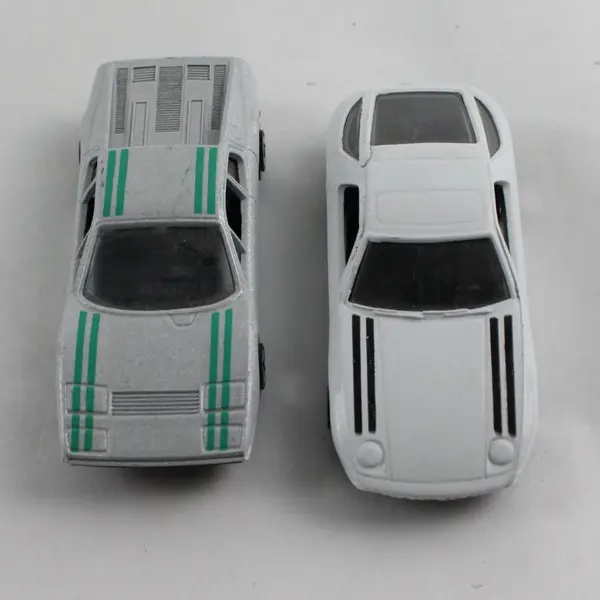 Lot of 2 Vintage 1:64 Die-Cast Ferrari 512 BB & Porsche 928 Toy Cars