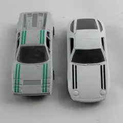 Lot of 2 Vintage 1:64 Die-Cast Ferrari 512 BB & Porsche 928 Toy Cars