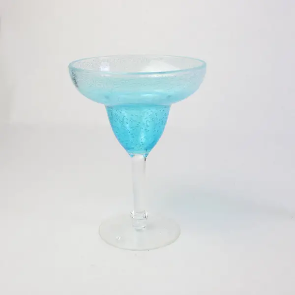Lot of 2 Plastic Margarita Glasses Blue Purple
