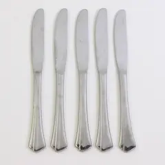 Lot of 5 Reed & Barton Select East Hampton Pattern Dinner Knives 9.25" Stainless