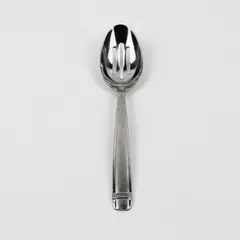 A Reed & Barton 18/8 Stainless Durham-Matte Pierced Serving Spoon 8.75 Inches