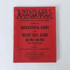Official Recreational Games & Volleyball Guide 1953-1955 Girls Sports Book