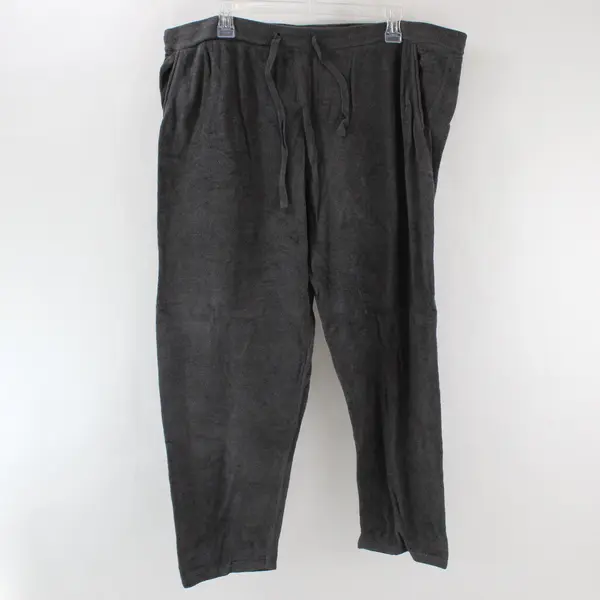 Barefoot Dreams Cozychic Ultra Lite Rolled Edge Ankle Pant Petite 1X Dark Gray