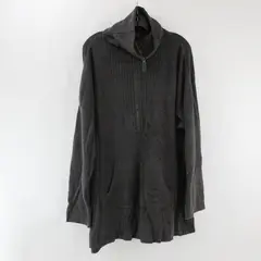 Barefoot Dreams CozyChic Lite Quarter Zip Turtleneck Sweater Dark Grey 2X