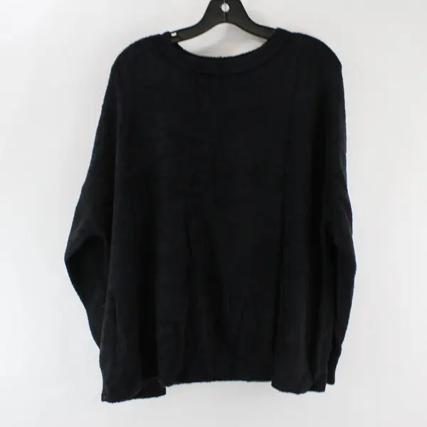 Barefoot Dreams Cozychic Lite Knit Women's Long Sleeve Top Black Size 2X