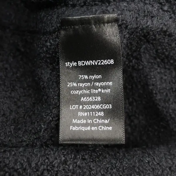 Barefoot Dreams Cozychic Lite Knit Women's Long Sleeve Top Black Size 2X