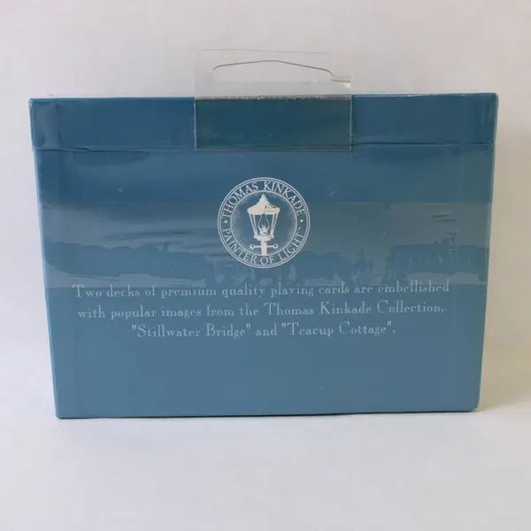 Thomas Kinkade Boxed Dual Deck Playing Cards Stillwater Bridge Teacup Cottage